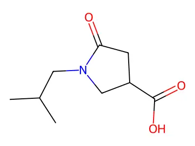1-Isobutyl-5-oxopyrrolidine-3-carboxylic acid structure