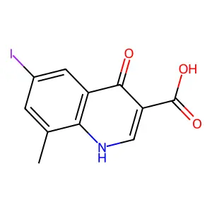 6-Iodo-8-methyl-4-oxo-1,4-dihydroquinoline-3-carboxylic acid structure