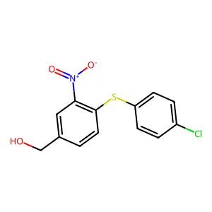 {4-[(4-Chlorophenyl)sulfanyl]-3-nitrophenyl}methanol structure