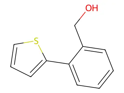 (2-Thiophen-2-ylphenyl)methanol structure
