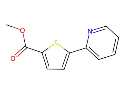 Methyl 5-(2-pyridyl)thiophene-2-carboxylate structure