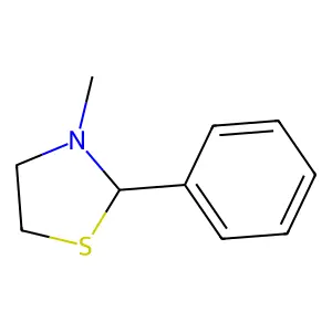 Thiazolidine, 3-methyl-2-phenyl- structure