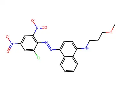 4-((2-Chloro-4,6-dinitrophenyl)azo)-N-(3-methoxypropyl)naphthalen-1-amine structure