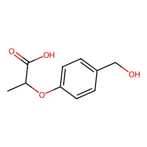 2-[4-(Hydroxymethyl)phenoxy]propanoic acid structure