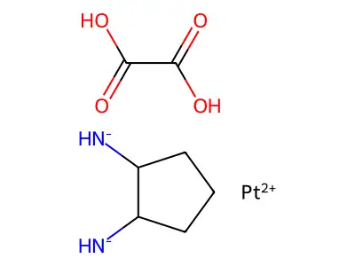 Platinum, (1,2-cyclopentanediamine-N,N')[ethanedioato(2-)-O,O']-(1S-trans) structure