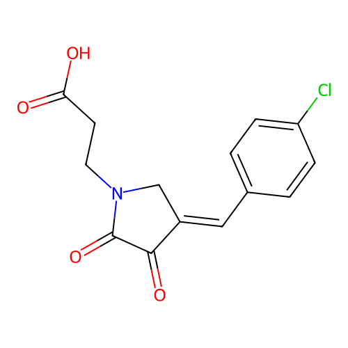 3-(4-(4-Chlorobenzylidene)-2,3-dioxopyrrolidin-1-yl)propanoic acid structure
