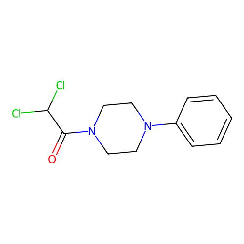 2,2-Dichloro-1-(4-phenylpiperazin-1-yl)ethan-1-one structure
