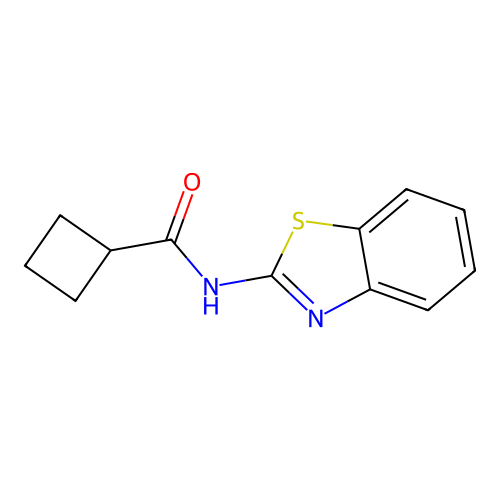 N-(benzo[d]thiazol-2-yl)cyclobutanecarboxamide structure