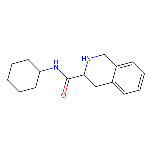 N-cyclohexyl-1,2,3,4-tetrahydroisoquinoline-3-carboxamide structure