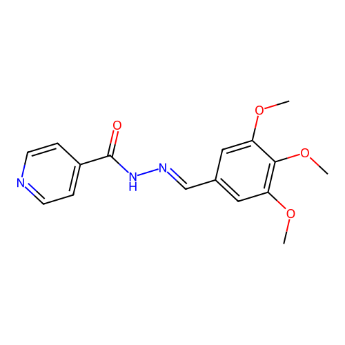 N'-[(E)-(3,4,5-trimethoxyphenyl)methylidene]pyridine-4-carbohydrazide structure