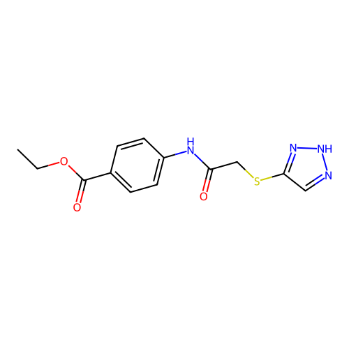 ethyl 4-[[2-(2H-triazol-4-ylsulfanyl)acetyl]amino]benzoate structure