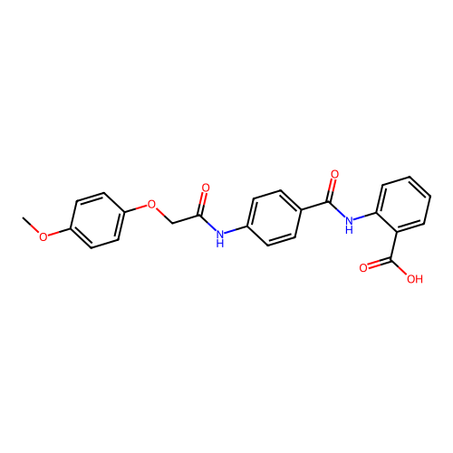 2-[[4-[[2-(4-methoxyphenoxy)acetyl]amino]benzoyl]amino]benzoic Acid structure