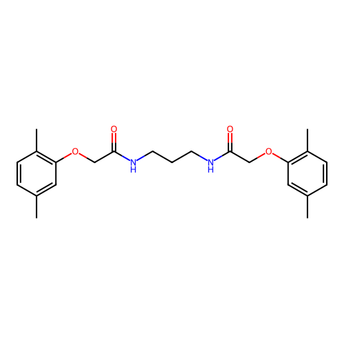 N,N'-1,3-propanediylbis[2-(2,5-dimethylphenoxy)acetamide] structure