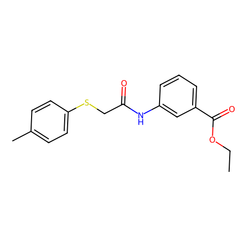 Ethyl 3-({[(4-methylphenyl)sulfanyl]acetyl}amino)benzoate structure