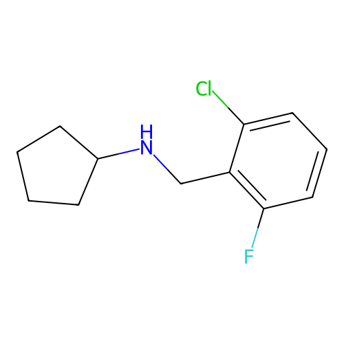 N-(2-chloro-6-fluorobenzyl)cyclopentanamine structure