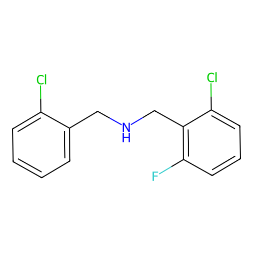 N-(2-chlorobenzyl)-1-(2-chloro-6-fluorophenyl)methanamine structure