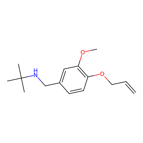 N-[(3-methoxy-4-prop-2-enoxyphenyl)methyl]-2-methylpropan-2-amine structure