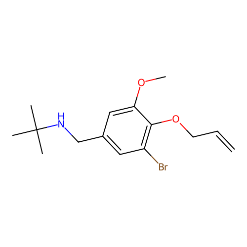 N-[4-(allyloxy)-3-bromo-5-methoxybenzyl]-N-(tert-butyl)amine structure