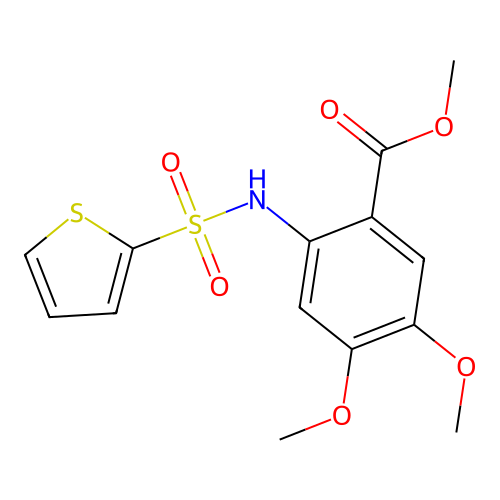 Methyl 4,5-dimethoxy-2-[(2-thienylsulfonyl)amino]benzoate structure
