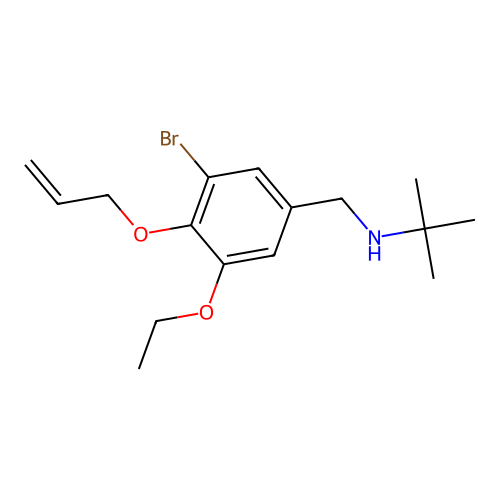 N-[4-(allyloxy)-3-bromo-5-ethoxybenzyl]-N-(tert-butyl)amine structure