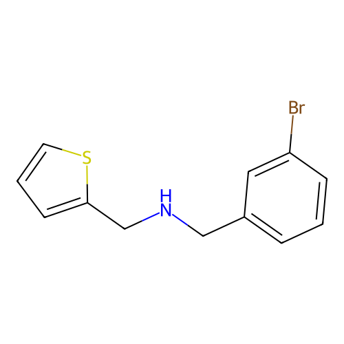 N-(3-bromobenzyl)-N-(2-thienylmethyl)amine structure