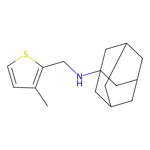 N-((3-methylthiophen-2-yl)methyl)adamantan-1-amine structure