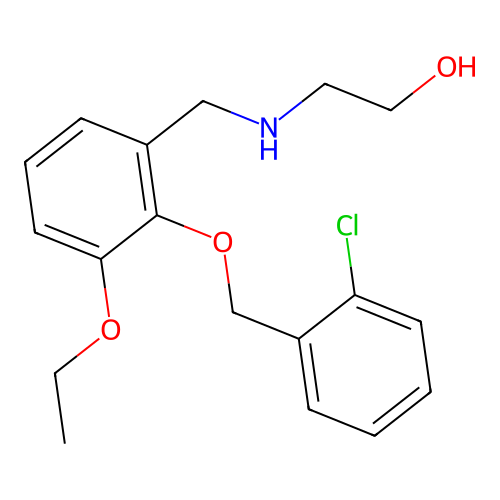 2-({2-[(2-Chlorobenzyl)oxy]-3-ethoxybenzyl}amino)ethanol structure