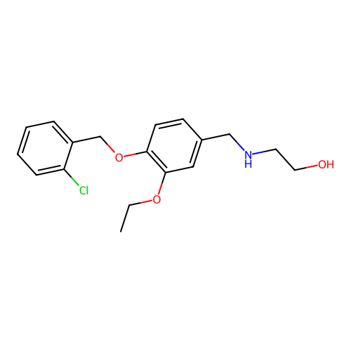 2-({4-[(2-Chlorobenzyl)oxy]-3-ethoxybenzyl}amino)ethanol structure