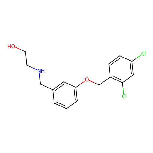 2-({3-[(2,4-Dichlorobenzyl)oxy]benzyl}amino)ethanol structure