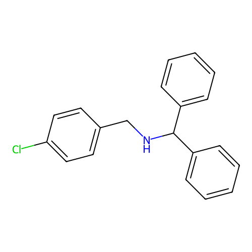 N-benzhydryl-N-(4-chlorobenzyl)amine structure
