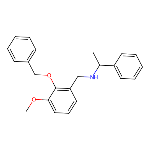 N-[2-(benzyloxy)-3-methoxybenzyl]-N-(1-phenylethyl)amine structure