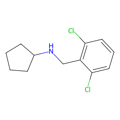 N-[(2,6-dichlorophenyl)methyl]cyclopentanamine structure