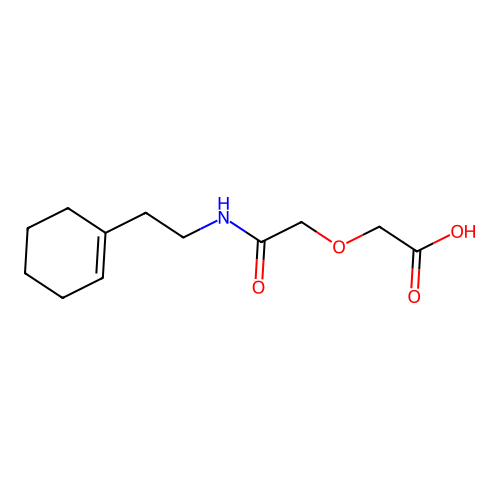 (2-{[2-(Cyclohex-1-en-1-yl)ethyl]amino}-2-oxoethoxy)acetic acid structure