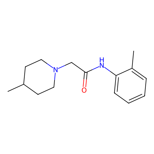 N-(2-methylphenyl)-2-(4-methylpiperidin-1-yl)acetamide structure