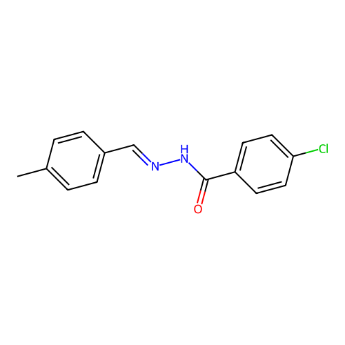 4-chloro-N-[(4-methylphenyl)methylideneamino]benzamide structure