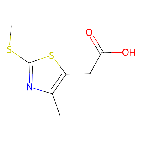 2-(4-Methyl-2-(methylsulfanyl)-1,3-thiazol-5-yl)acetic acid structure