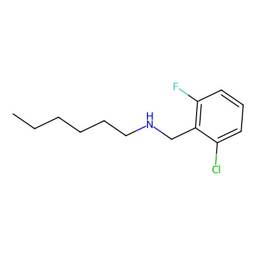 N-(2-氯-6-氟苄基)-N-己基胺 structure