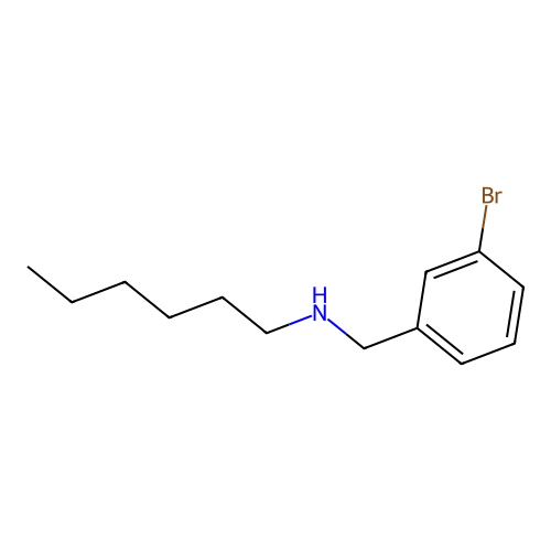 N-(3-bromobenzyl)hexan-1-amine structure