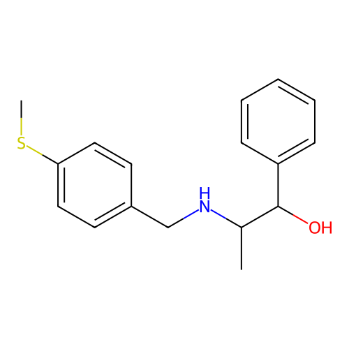 2-{[4-(Methylsulfanyl)benzyl]amino}-1-phenylpropan-1-ol structure
