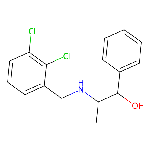 2-[(2,3-Dichlorobenzyl)amino]-1-phenylpropan-1-ol structure
