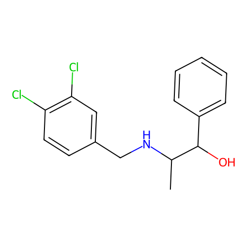 2-[(3,4-Dichlorobenzyl)amino]-1-phenylpropan-1-ol structure