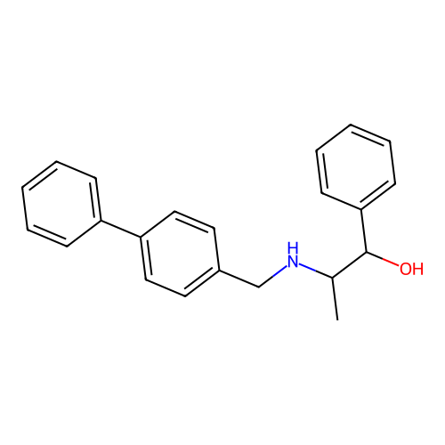 1-Phenyl-2-[(4-phenylphenyl)methylamino]propan-1-ol structure
