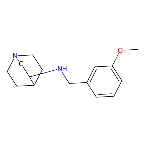 N-(3-methoxybenzyl)-1-azabicyclo[2.2.2]octan-3-amine structure