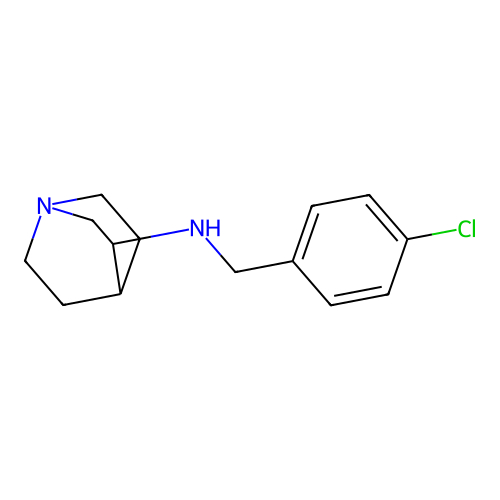 N-(1-azabicyclo[2.2.2]oct-3-yl)-N-(4-chlorobenzyl)amine structure