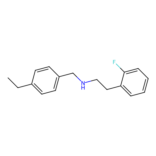 N-(4-ethylbenzyl)-N-[2-(2-fluorophenyl)ethyl]amine structure
