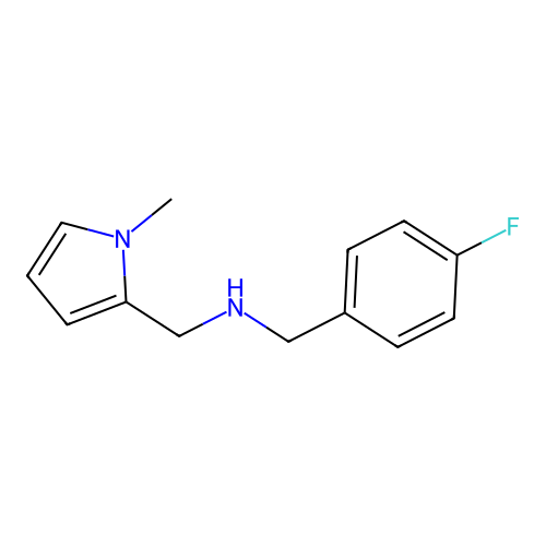 (4-Fluoro-benzyl)-(1-methyl-1H-pyrrol-2-ylmethyl)-amine structure
