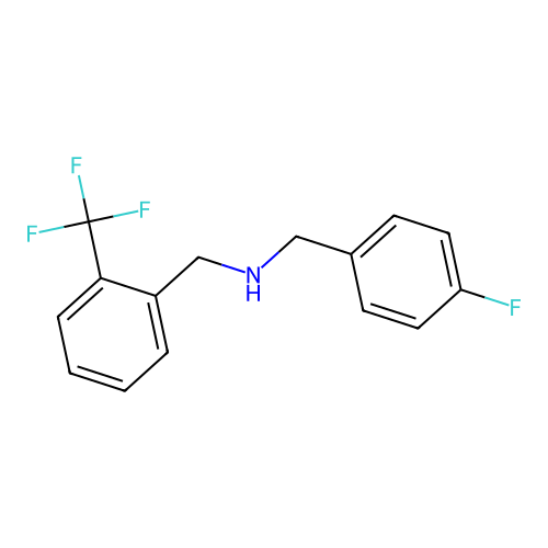 N-(4-fluorobenzyl)-N-[2-(trifluoromethyl)benzyl]amine structure