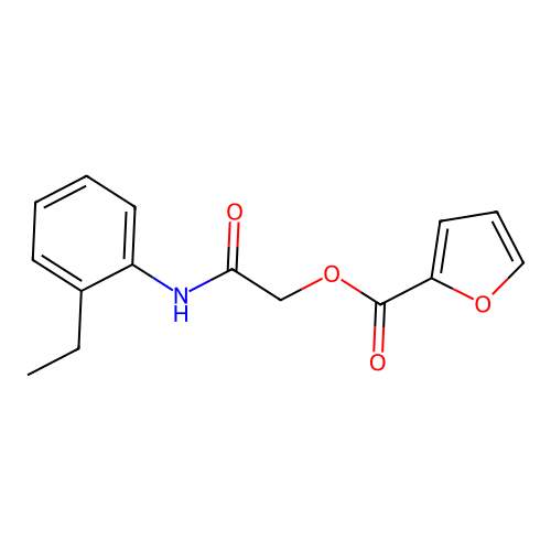 2-(2-Ethylanilino)-2-oxoethyl 2-furoate structure