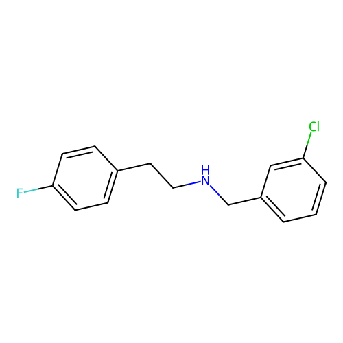 N-[(3-chlorophenyl)methyl]-2-(4-fluorophenyl)ethanamine structure