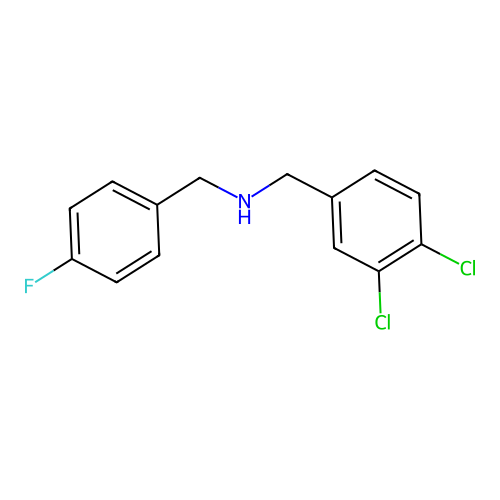N-(3,4-dichlorobenzyl)-N-(4-fluorobenzyl)amine structure
